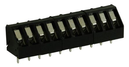 RS PRO PCB Terminal Block, 10-Contact, 5mm Pitch, Through Hole Mount, 1-Row, Screw Termination