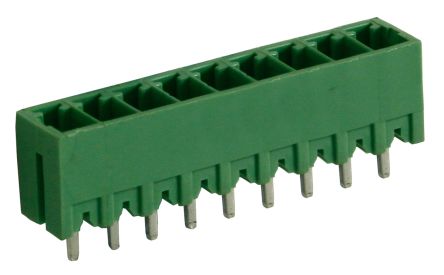 RS PRO 3.81mm Pitch 9 Way Pluggable Terminal Block, Header, Through Hole, Solder Termination