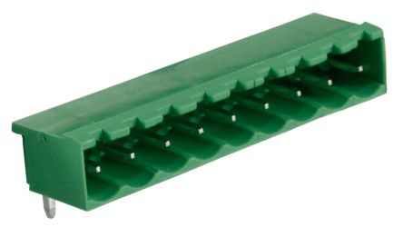 RS PRO 5.08mm Pitch 9 Way Right Angle Pluggable Terminal Block, Header, Through Hole, Solder Termination