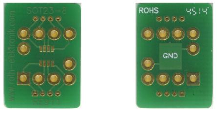 Roth Elektronik Adapter Mit Adaptionsplatine FR4 Epoxidfaserverstärktes Glas 35μm 2-seitig 17.78 X 12.7 X 1.5mm