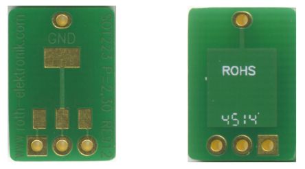 Roth Elektronik Adapter Mit Adaptionsplatine FR4 Epoxidfaserverstärktes Glas 35μm 2-seitig 15.55 X 10.8 X 1.5mm