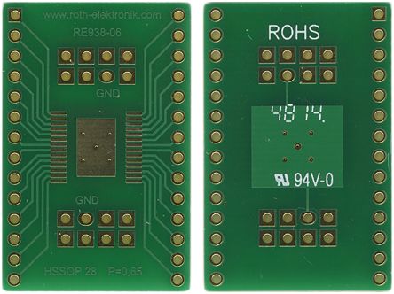 Roth Elektronik Adapter Mit Adaptionsplatine Epoxidfaserverstärktes Glas 35μm 2-seitig 36.2 X 23.5 X 1.5mm