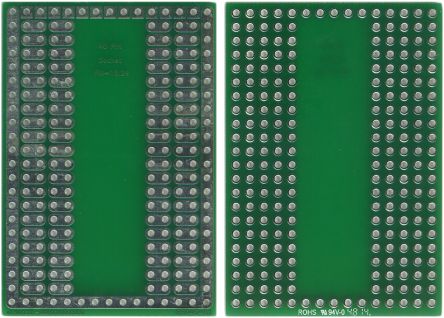 Roth Elektronik Lochraster Experimentierplatine, PCB-Stärke 1.5mm, B. 39.37mm, Lötbare Steckplatine Mit Adaptionsplatine