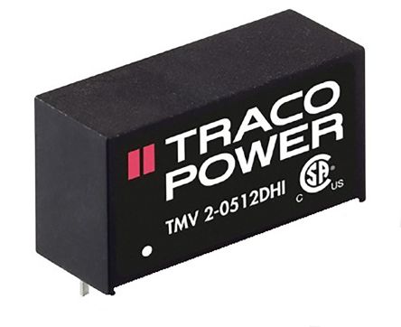 TRACOPOWER Convertidor Dc-dc 2W, Salida ±12V Dc, ±84mA, <10%