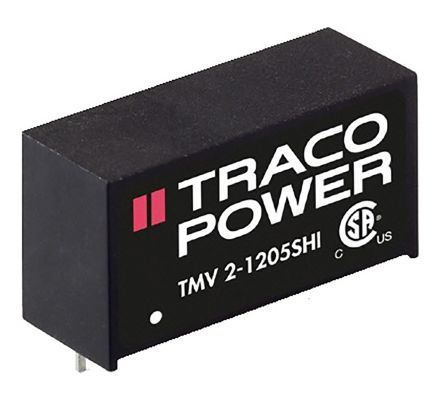 TRACOPOWER Convertidor Dc-dc 2W, Salida 3.3V Dc, 500mA, <20%