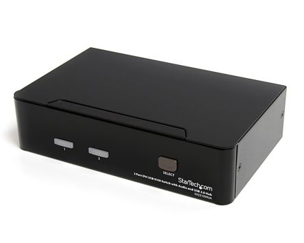 StarTech.com KVM-Switch 2-Port 1 Videoausgänge DVI 1 Displays USB 3,5 Mm Stereo 160 X 100 X 40mm
