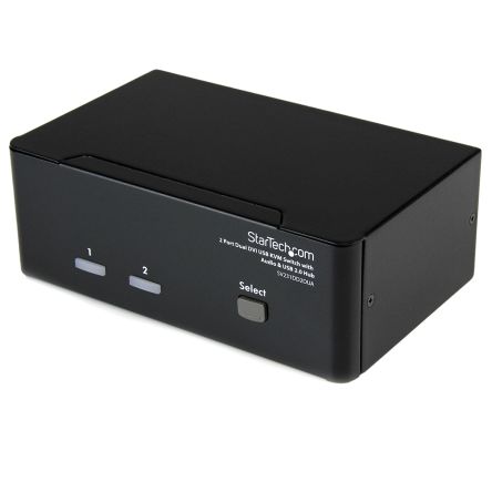 StarTech.com Switch KVM 3,5 Mm Stereo SV231DD2DUA Porte = 2 USB 2 2 DVI