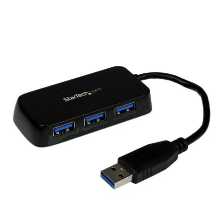 StarTech.com 4 Port USB 3.0 USB A Hub, USB Powered, 80 x 36 x 14mm
