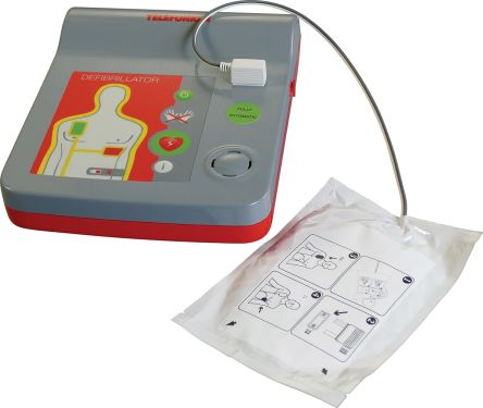 Grey, Red AED Defibrillator, -, 1 Per Package