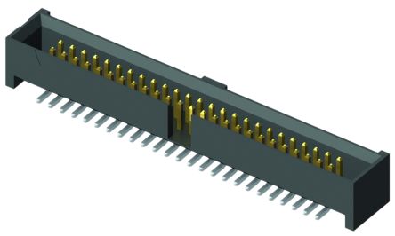 Samtec SHF Leiterplatten-Stiftleiste Gerade, 34-polig / 2-reihig, Raster 1.27mm, Kabel-Platine, Lötanschluss-Anschluss,