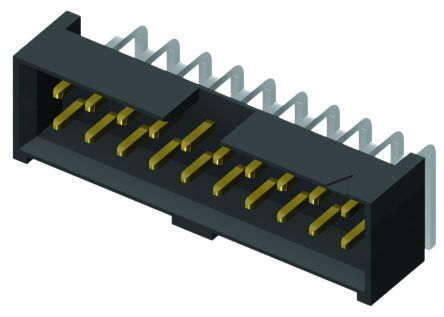 Samtec STMM Series Right Angle Through Hole PCB Header, 20 Contact(s), 2.0mm Pitch, 2 Row(s), Shrouded