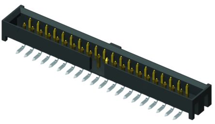 Samtec STMM Series Straight Surface Mount PCB Header, 50 Contact(s), 2.0mm Pitch, 2 Row(s), Shrouded