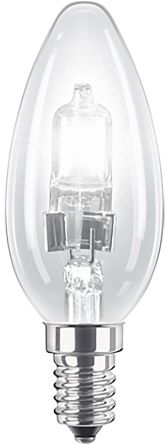 Philips Kerze Halogenlampe 240 V / 28 W, 370 Lm, 2000h, SES/E14 Sockel, Ø 36mm X 99,2 Mm