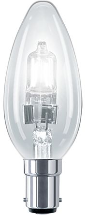 Philips Kerze Halogenlampe 240 V / 42 W, 630 Lm, 2000h, BC / B15d Sockel, Ø 36mm X 97 Mm