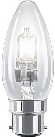 Philips Kerze Halogenlampe 240 V / 42 W, 630 Lm, 2000h, BC / B22d Sockel, Ø 36mm X 94,5 Mm