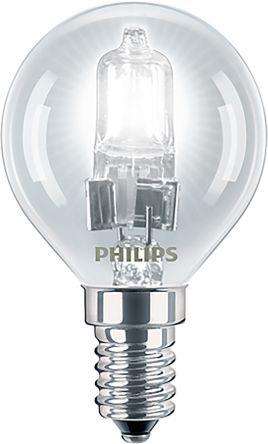 Philips Glaskolben Halogenlampe 240 V / 28 W, 370 Lm, 2000h, SES/E16 Sockel, Ø 46mm X 80 Mm
