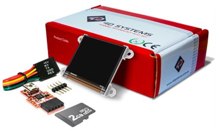 4D Systems Kit De Inicio De Display OLED Pasiva De 1.5plg, Res. 128 X 128pixels, Blanco, Interfaz Serie