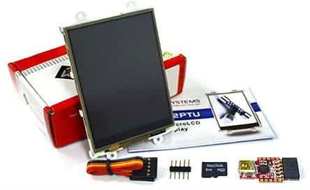 4D Systems Kit De Inicio De Display LCD Color TFT Táctil Resistivo De 3.2plg, 240 X 320pixels