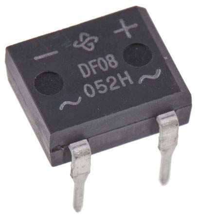 Vishay Brückengleichrichter, 1-phasig 1A 400V THT 1.1V DFM 4-Pin 5μA