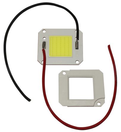 PowerLED CoB-LED, 31,5 V, 3000K, 6050 Lm @ 3000 K, Weiß, 2000 (Max.)mA, 46 X 40 X 2.2mm, 50W, 120°, Ra 70
