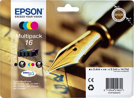 Epson Cartucho De Tinta,, Negro, Cian, Magenta, Amarillo, Para Usar Con WorkForce WF-2520NF, WorkForce