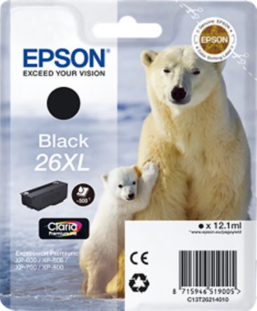 Epson 26XL Druckerpatrone Für Patrone Schwarz 1 Stk./Pack