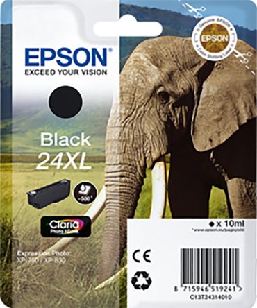 Epson Cartouche D'encre 24XL Noir, Pour Expression Photo XP-55, Expression Photo XP-750, Expression Photo XP-760,
