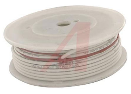 Alpha Wire Einzeladerleitung 0,75 Mm², 18 AWG 30.5m Weiß Silikon Isoliert Ø 4.06mm 19/0,25 Mm Litzen UL3239