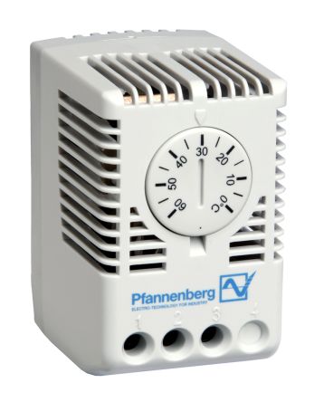 Pfannenberg FLZ Schaltschrank-Thermostat, 0 → +60 °C., Wechsler