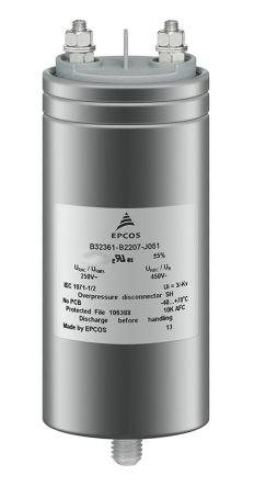 EPCOS B32361 Folienkondensator 150μF ±5% / 350V Ac Raster 35mm