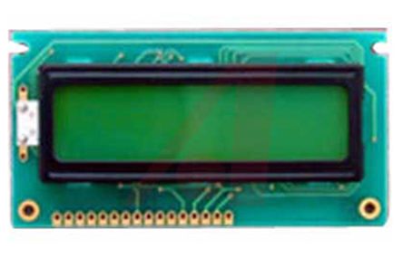 AZ DISPLAYS INC ACM1602B-FL-GBS ACM1602B Alphanumeric LCD Display, Blue, Green, Grey, Yellow on