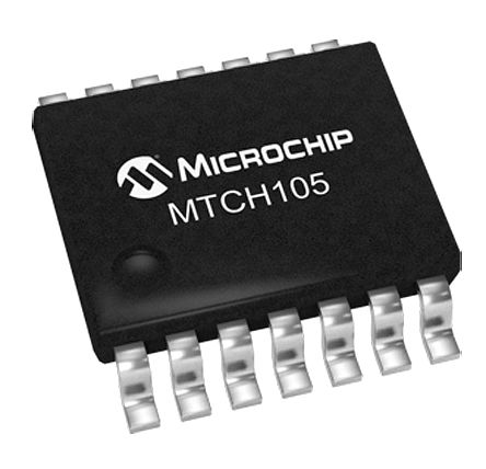 Microchip 触摸芯片, 14引脚, TSSOP封装, 简单输入/输出接口, 最高工作温度+85 °C, 2.05 至 3.6 v, 电容式