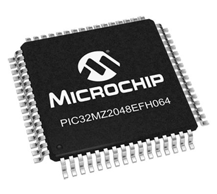 Microchip Mikrocontroller AEC-Q100 PIC32MZ MIPS® MicroAptiv™ 32bit SMD 160 KB (Boot-Flash), 2048 MB (Flash) TQFP 64-Pin