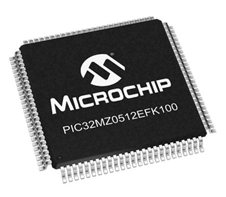 Microchip Mikrocontroller PIC32MZ MIPS® MicroAptiv™ 32bit SMD 160 KB (Boot-Flash), 512 KB (Flash) TQFP 100-Pin 200MHz