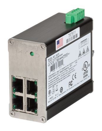 Red Lion Switch Ethernet No Gestionado 105TX-SL, 4 Puertos RJ45, Montaje Carril DIN