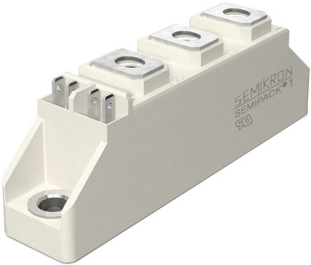 Semikron Module Thyristor/ Diode SCR, SKKH 58/16 E, 55A, 100mA, 1600V, SEMIPACK1, 5 Broches