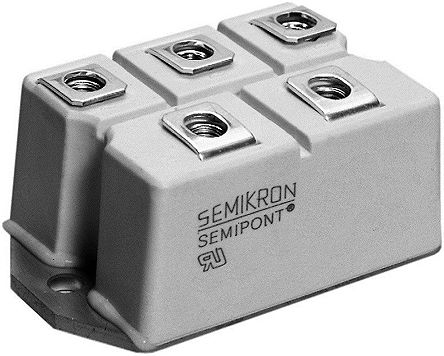 Semikron Brückengleichrichter, 1-phasig 86A 1600V Chassismontage 1.6V G 35 4-Pin 6mA Siliziumverbindung