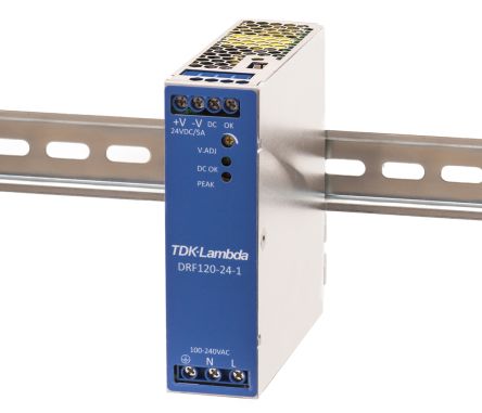 TDK-Lambda 导轨电源, DRF系列, 24V 直流输出, 85 → 264V 交流输入