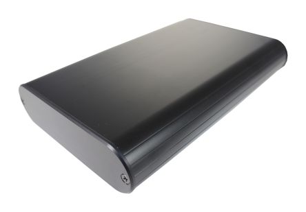 Takachi Electric Industrial Caja Portátil De Aluminio Negro, 200 X 130 X 35mm