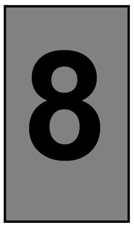 HellermannTyton Ovalgrip Kabel-Markierer, Aufsteckbar, Beschriftung: 8, Schwarz Auf Grau, Ø 1.8mm - 6.3mm, 4.5mm, 250