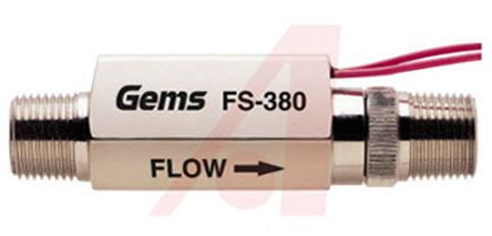 Gems Sensors Interruptor De Flujo FS-380 Para Líquido → 0,5 Gal/min., 107bar, Ø Tubería 3/8 Pulg.