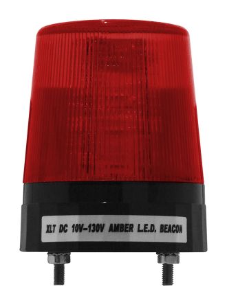 RS PRO, LED Blitz Signalleuchte Rot, 10 → 100 V Dc, Ø 77mm X 95mm