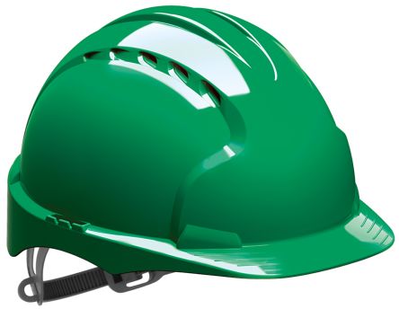 JSP EVO3 Green Safety Helmet, Adjustable, Ventilated