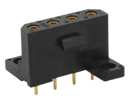 Souriau Sunbank By Eaton Souriau SMS Series Straight PCB Mount PCB Socket, 4-Contact, 1-Row, 5.08mm Pitch, Solder Termination