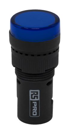 RS PRO Leuchtmelder 12V Ac/dc Blau, Ausschnitt-Ø 16mm LED Tafelmontage IP 40 Schraub