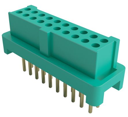 HARWIN Gecko Series Straight Through Hole Mount PCB Socket, 10-Contact, 2-Row, 1.25mm Pitch, Solder Termination