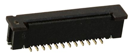 TE Connectivity, FPC 0.5mm Pitch 24 Way Straight Female FPC Connector, ZIF