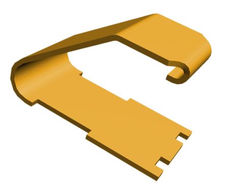TE Connectivity 屏蔽夹, 铜合金制, 夹式固定, 2.7 x 1.5 x 1.7mm
