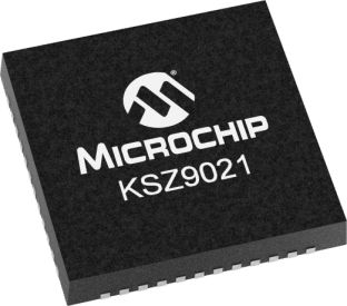 Microchip Transceiver Ethernet, KSZ9021RN, 1000BASE-T, 100BASE-TX, 10BASE-T, IEEE 802.3, QFN, 48 Broches