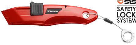 Facom Safety Knife With Straight Blade, Retractable, 44.0mm Blade Length